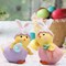 2 PCS Easter Chick Decorations Spring Easter Chicken Decors Figurines Tabletopper Decorations for Party Home Holiday Cute Egg Easter Day Gifts
